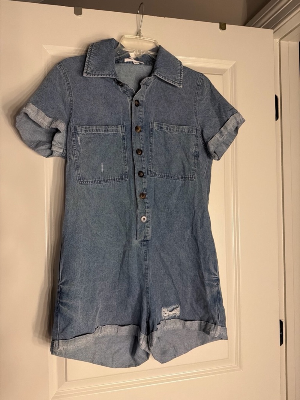 Denim Romper - size small